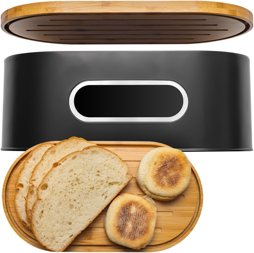 Bread Boxes – Wooden Bread Box – Stylish Bread Keeper – Bread Boxes for Kitchen Counter – Reliable Bread Storage Box – Modern Bread Bin – Bread Box by Knivi