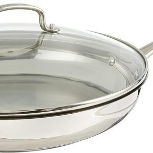 Cuisinart 12 Inch Skillet with Glass Cover, Chef's Classic Collection, 722-30G